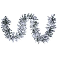 GARLAND FLOCKED 9'X12" UNLIT