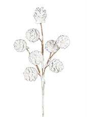 PINECONE SPRAY ICED 23" WHITE
