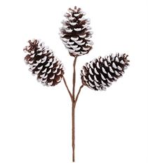 PINE CONE SPRAY 20" SNOW X 3