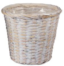 POTCOVER 10.5" SPLIT FERN WHITEWASH