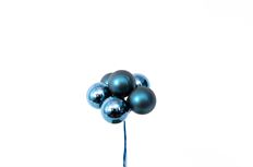 BALL GLASS 50MM MAT/SHINY BLUE 24PK