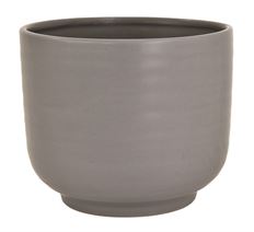 POT 6.5OP RND CERAMIC GRAY