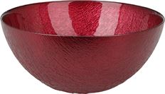 BOWL GLASS 21CM RED