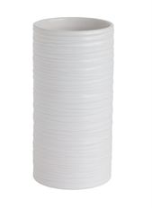 POTTERY CYLINDER 7"H 3.5"O WHITE