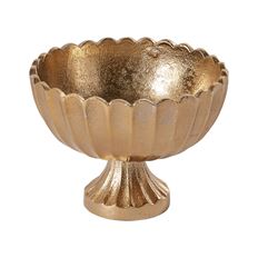 COMPOTE 4.5"H 5.75"O ALUMINUM GOLD