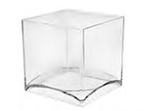 CUBE 5X5X5 CLEAR PLASTIC