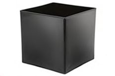 CUBE 4X4X4 BLACK PLASTIC