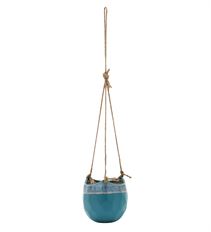 HANGING PLANTER 5.5 X 5.5" BLUE