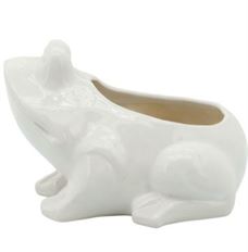PLANTER FROG 6" WHITE