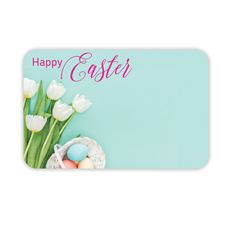 CARD EASTER EGGS W/TULIPS 50/PK