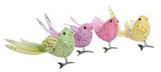 BIRD WITH CLIP AST 7.5" 4/BOX