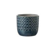 CERAMIC BALL PATTERN 14CM BLUE