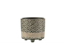 CERAMIC POT MOSAIC13CM BLUE/GREY