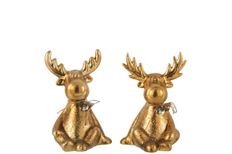 CERAMIC ELK 16CM 2 ASST GOLD