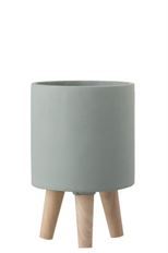 FLOWERPOT ON FEET 23X16CM BLUE