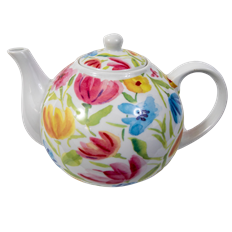 TEA POT  6.5X4.5X13" MULTI