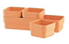 PLANTER BIO FIBER 2.95" ORANGE