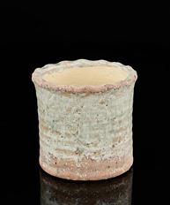 TERRACOTTA POT DIA 7" BLUE/BROWN