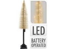 TREE TINSEL LED W/GLITTER GOLD