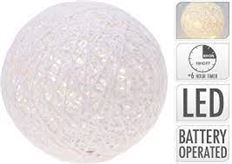BALL LED 20/LIGHT 20CM WHITE
