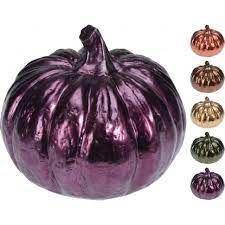 PUMPKIN METALLIC 17CM 5 ASST