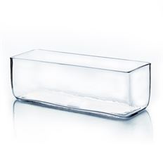 VASE RECTANGLE 4"H 4X12"O CLEAR