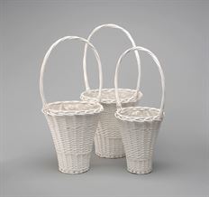 BASKET WILLOW ROUND SET/3
