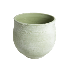 CERAMIC POT SOIL 20CM KHAKI
