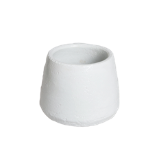 CERAMIC ORCHID POT D15 WHITE