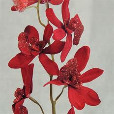 ORCHID SPRAY GLITTER 26.5" RED