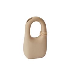 POTTERY PALAU W/HANDLE 8" BEIGE