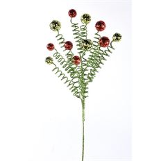 SPRAY 22" GLT SEQUIN RED GREEN