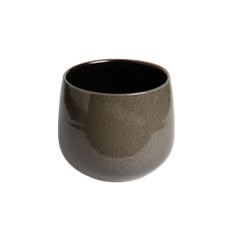CERAMIC ORCHID POT D16 KHAKI
