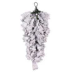 FLOCKED BALSAM PINE T/DROP 30"
