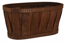 BASKET 13.5X7.2"OP OVAL BROWN