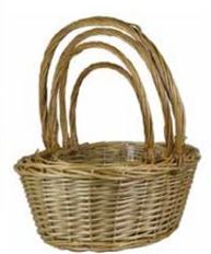 BASKET OVAL 11-19" S/4 NATURAL