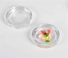 PILLAR HOLDER COASTER 9CM CLEAR