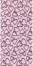 LOVE FOILED 5"X25YD FUCHSIA