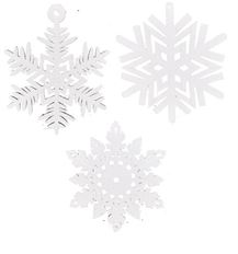 ORN SNOWFLAKE 12" 3 ASST IRR