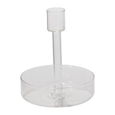 CANDLEHOLDER GLASS 4.25X5" CLEAR