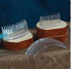 COMB SIDE TEETH 3" 12/PK CLEAR