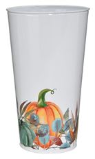 METAL VASE 8" PUMPKIN DESIGN