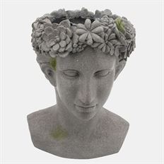 GODDESS PLANTER DAISIES 19" GRAY