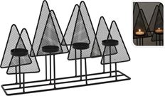 TEALIGHT HOLDER TREES 38X25CM BLACK