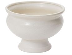 POTTERY COMPOTE 8.5X6.25" WHITE