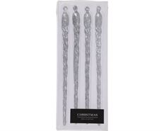 ICICLE ACRYLIC 21CM  SET/4 CLEAR