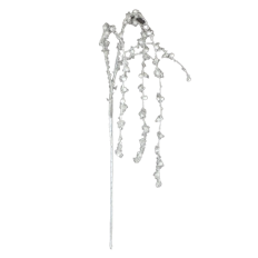 BERRY HANGING ICED SPRAY 37" WHITE