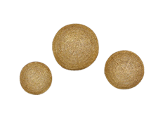 ORNAMENT BALL WIRE MESH SET/3 GOLD