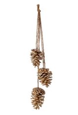 PINECONE DROP W/JUTE 18" NATURAL