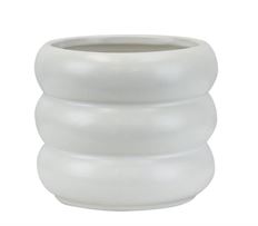 POTTERY RINGS 3.5X4.75" WHITE